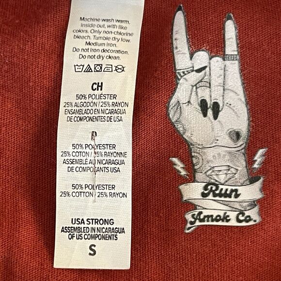 Beetlejuice Shirt Womens Small Rust Strange and Unusual Short Sleeve Movie Quote - Picture 5 of 10